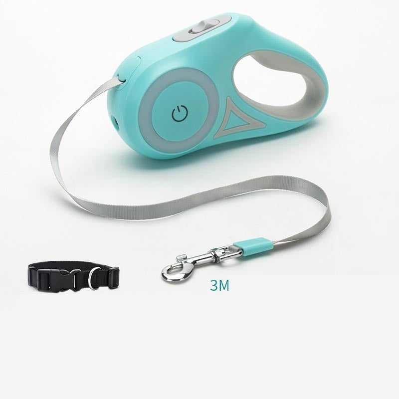 Retractable Leash And Dog Leash Dog Collar Spotlight Automatic Pet Dog Cat Traction Rope For Small Medium Dogs Pet Product