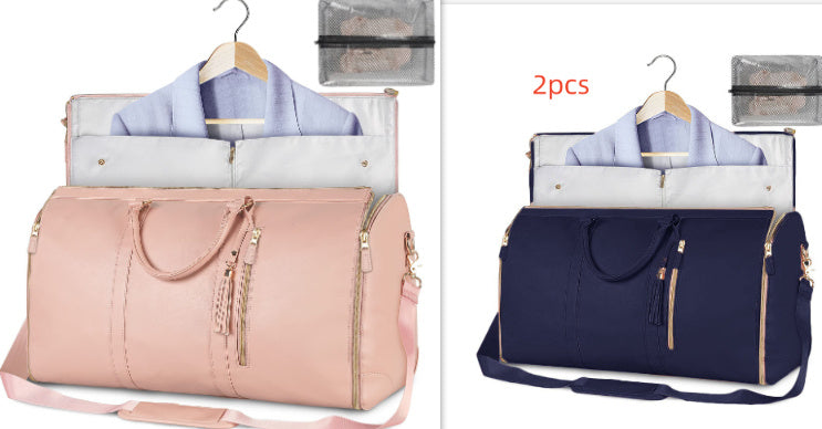 Women's Waterproof Large Capacity Handbag Folding Travel Duffle Bag Suit Bag