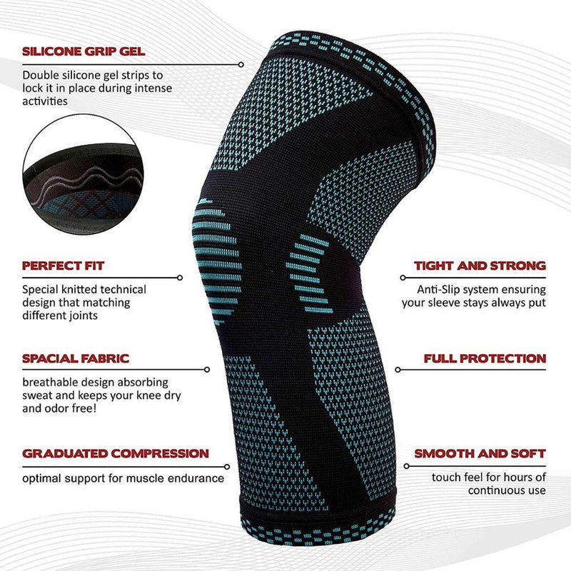 Professional Sports Knee Pads - Breathable Knitted Support for Athletes & Pain Relief