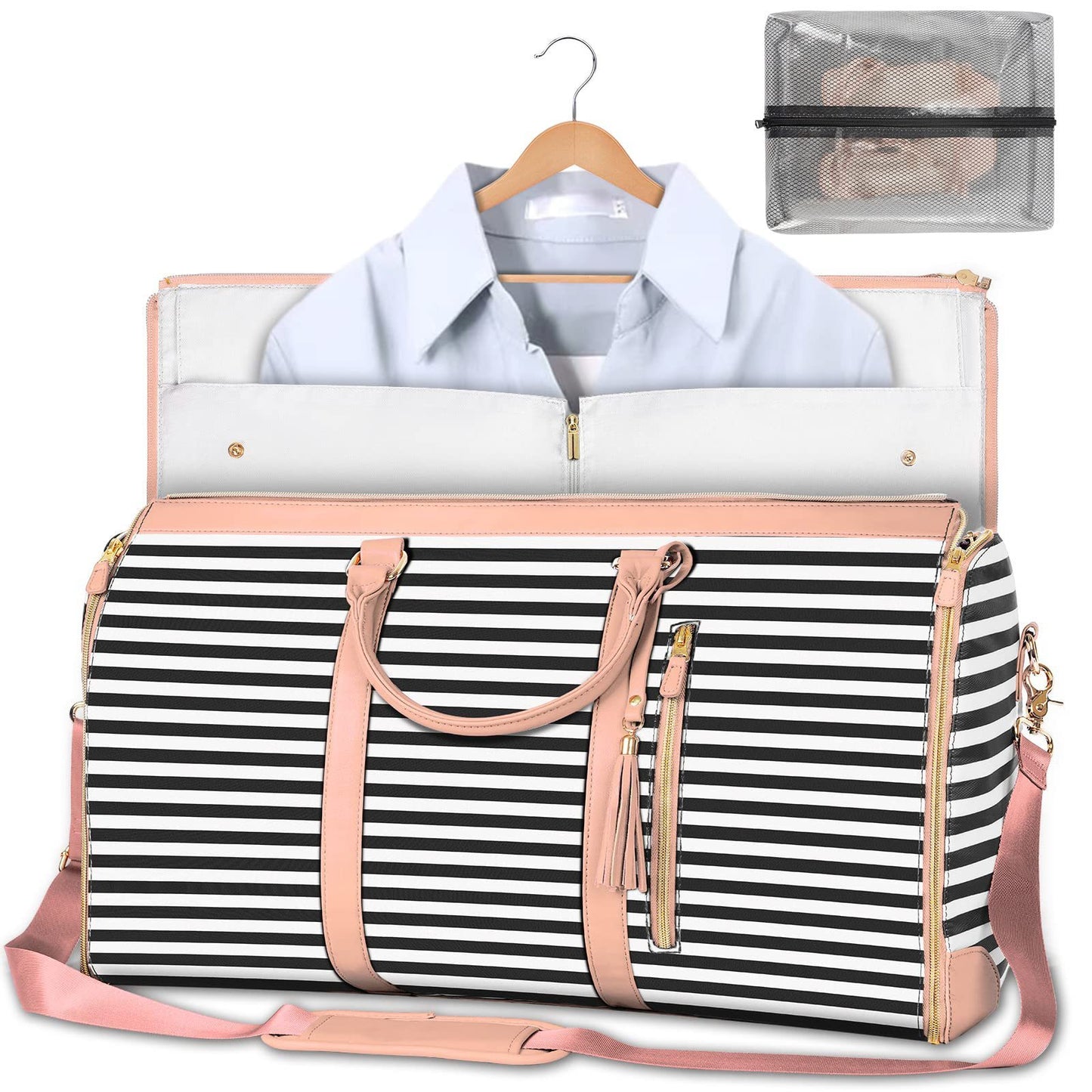 Women's Waterproof Large Capacity Handbag Folding Travel Duffle Bag Suit Bag