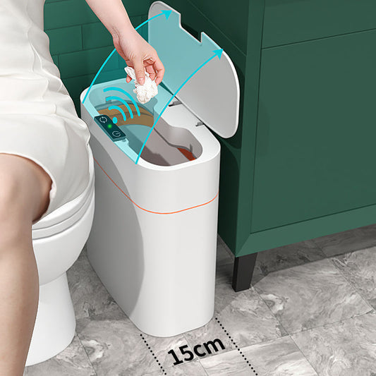 Automatic Smart Dustbin  Smart Trash Can With Lid For Bedroom And Living Room Kitchen Storage Box Trash Can Induction Small Car Box Smart Trash Bin