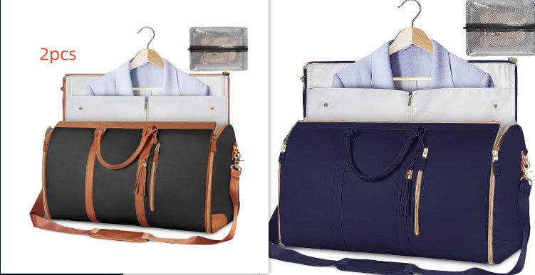 Women's Waterproof Large Capacity Handbag Folding Travel Duffle Bag Suit Bag