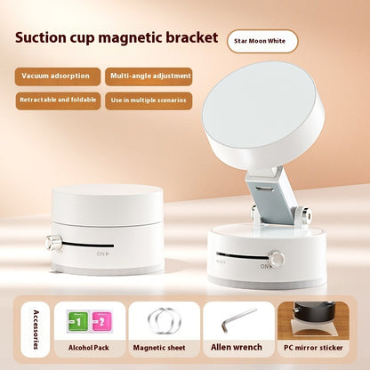 Car Phone Holder Foldable Magnetic Suction Cup With Suction Cup Hands-Free Navigation For Smart Phone