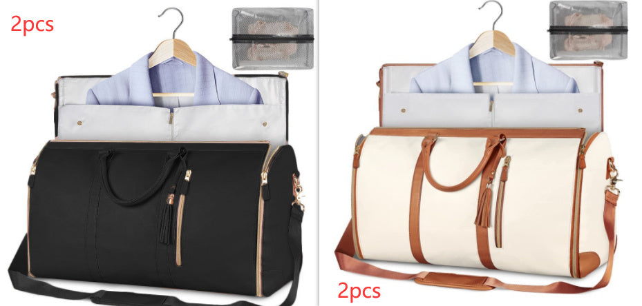 Women's Waterproof Large Capacity Handbag Folding Travel Duffle Bag Suit Bag