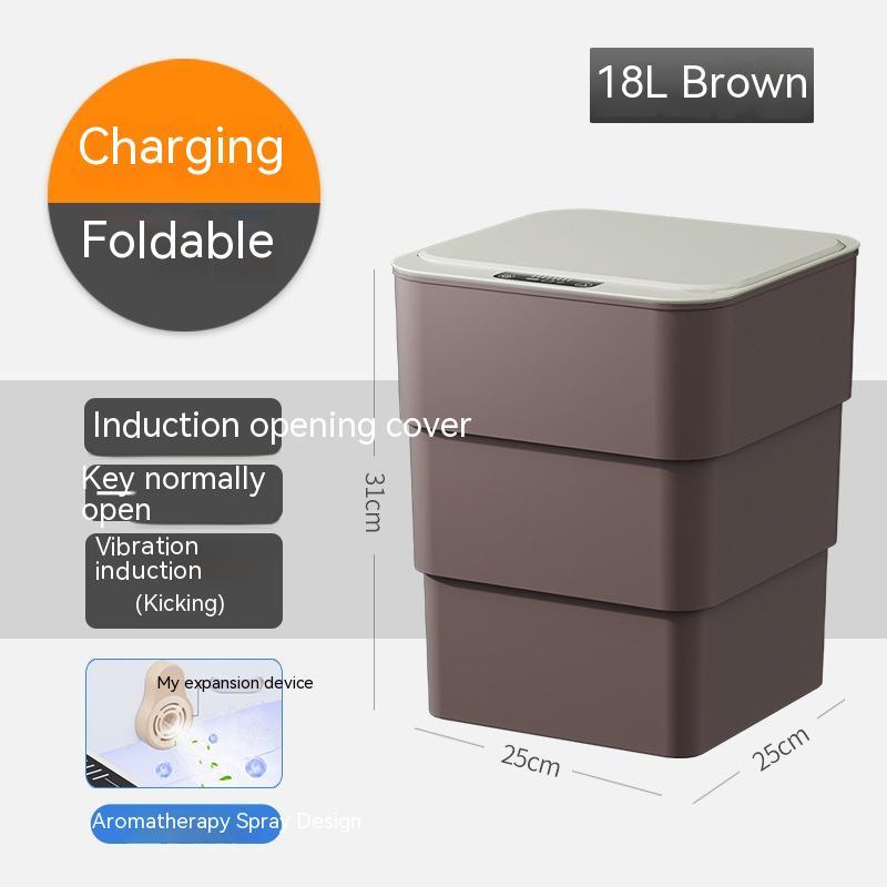 Automatic Smart Dustbin  Smart Trash Can With Lid For Bedroom And Living Room Kitchen Storage Box Trash Can Induction Small Car Box Smart Trash Bin