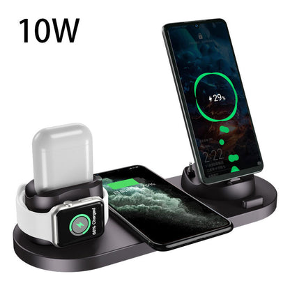 IPhone Wireless Fast Charger For Phone Fast Charging Pad For Phone Watch 6 In 1 Charging Dock Station