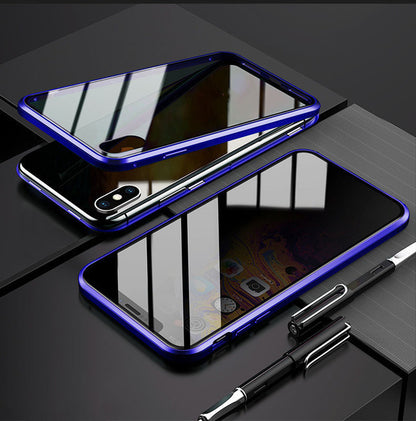 Anti-peep Phone Case Magnetic Protective Shell Magnetic Privacy Glass Case For Phone