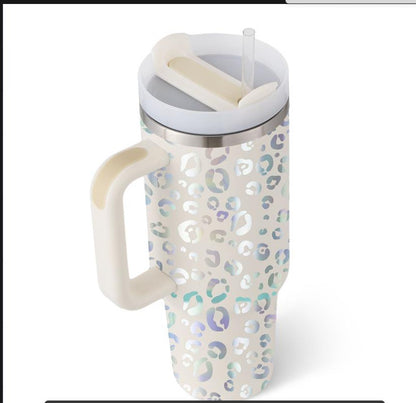 Stainless Steel Coffee Cup 1200ML Spill Proof Vacuum Tumbler With Lid Tapered Mug Gifts For Valentine Lover Suitable For Car Gym Office Travel