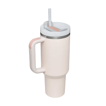 Stainless Steel Coffee Cup 1200ML Spill Proof Vacuum Tumbler With Lid Tapered Mug Gifts For Valentine Lover Suitable For Car Gym Office Travel