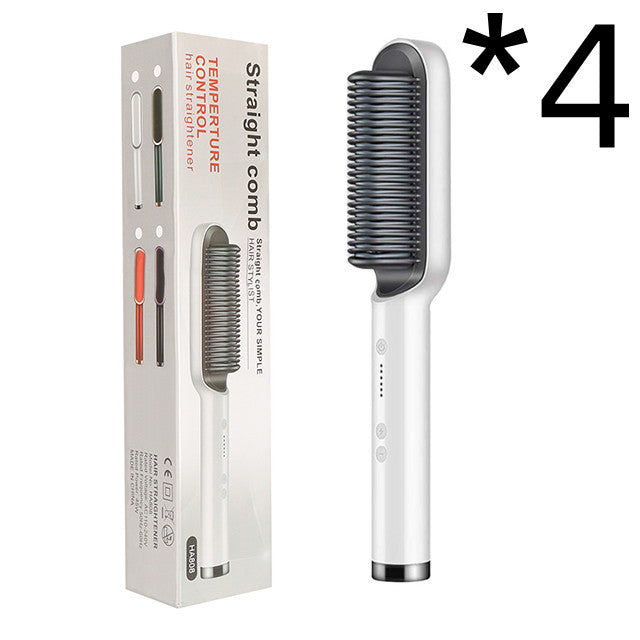 Hair Straightener Hot Comb Negative Ion Curling Tong Dual-purpose Electric Hair Brush New 2 In 1