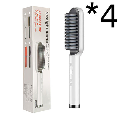 Hair Straightener Hot Comb Negative Ion Curling Tong Dual-purpose Electric Hair Brush New 2 In 1