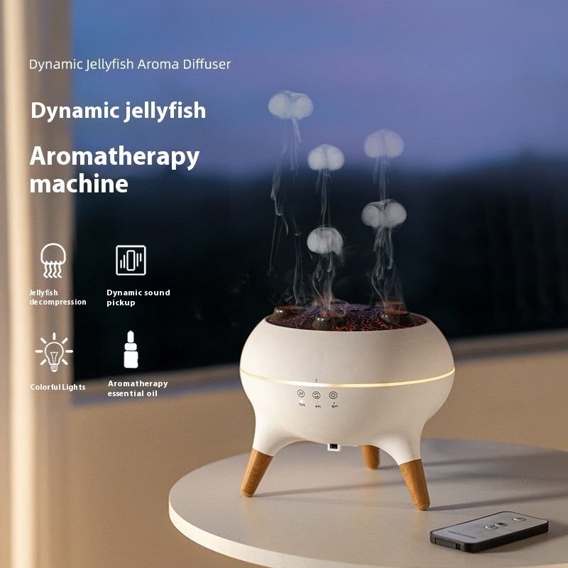 Intelligent Jellyfish Air Humidifier Ultrasonic Porous Atomization Timing Remote Control Humidifier Aroma Diffuser