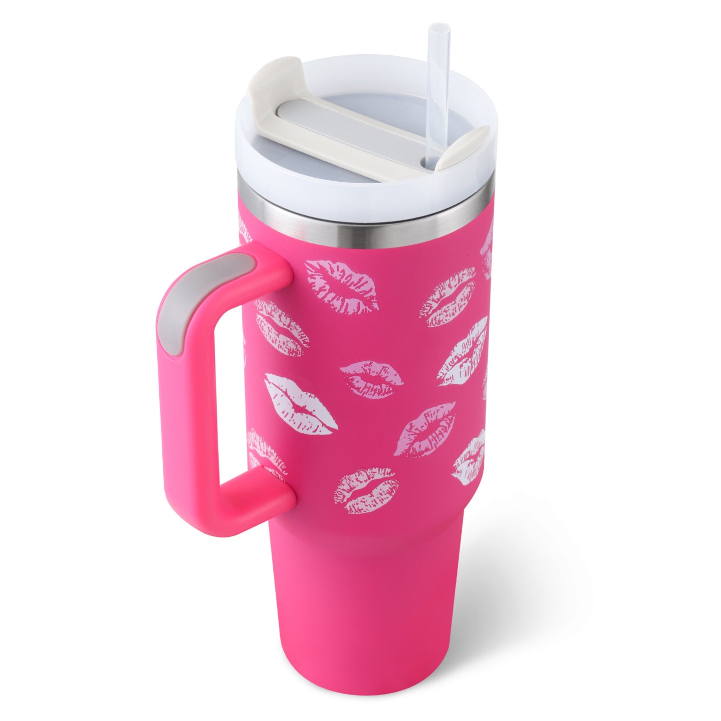 Stainless Steel Coffee Cup 1200ML Spill Proof Vacuum Tumbler With Lid Tapered Mug Gifts For Valentine Lover Suitable For Car Gym Office Travel
