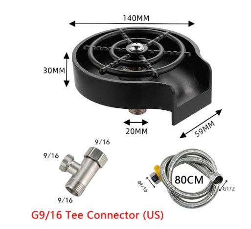 Spray Automatic Faucet Coffee Pitcher Bar Counter Cup Washer Sink High-pressure Wash Cup Tool Kitchen