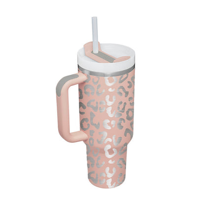 Stainless Steel Coffee Cup 1200ML Spill Proof Vacuum Tumbler With Lid Tapered Mug Gifts For Valentine Lover Suitable For Car Gym Office Travel