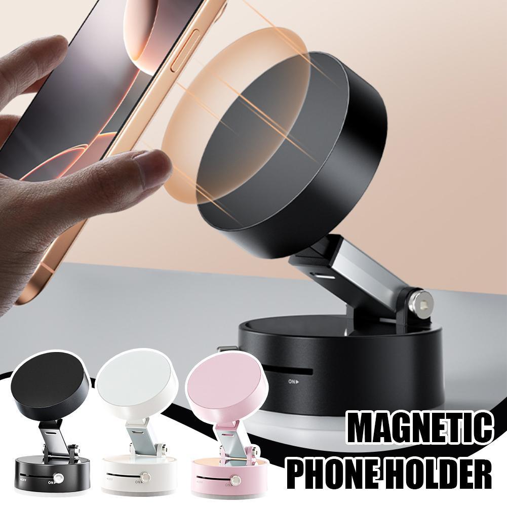 Car Phone Holder Foldable Magnetic Suction Cup With Suction Cup Hands-Free Navigation For Smart Phone