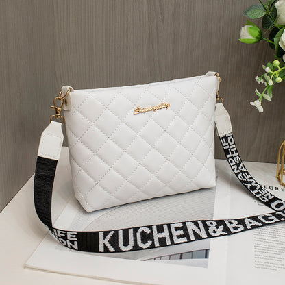 Women Trend Lingge Embroidery Female Shoulder Bags Fashion Chain Ladies Crossbody Purse
