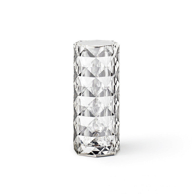 Crystal Nordic Lamp Touch Dimming Atmosphere Diamond Night Light Rose Projector Lamp Decor