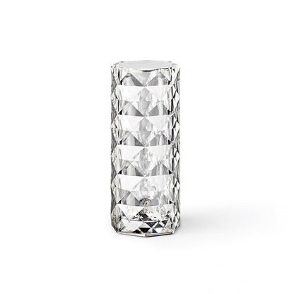 Crystal Nordic Lamp Touch Dimming Atmosphere Diamond Night Light Rose Projector Lamp Decor