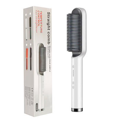 Hair Straightener Hot Comb Negative Ion Curling Tong Dual-purpose Electric Hair Brush New 2 In 1