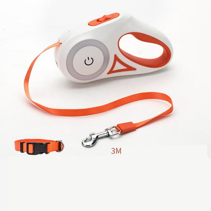 Retractable Leash And Dog Leash Dog Collar Spotlight Automatic Pet Dog Cat Traction Rope For Small Medium Dogs Pet Product