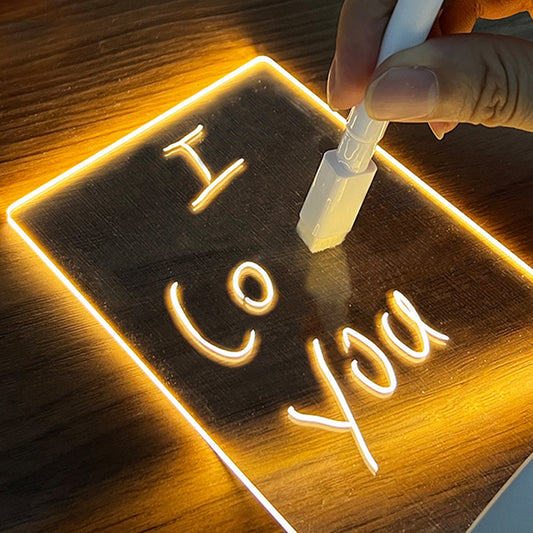 Creative Led Night Board Light USB Message Board Holiday Light With Pen Gift For Children Girlfriend Decoration Night Lamp