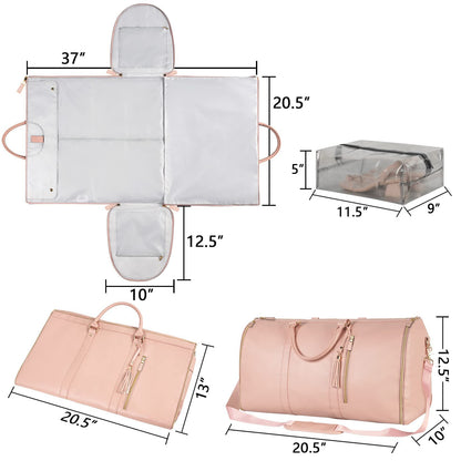 Women's Waterproof Large Capacity Handbag Folding Travel Duffle Bag Suit Bag