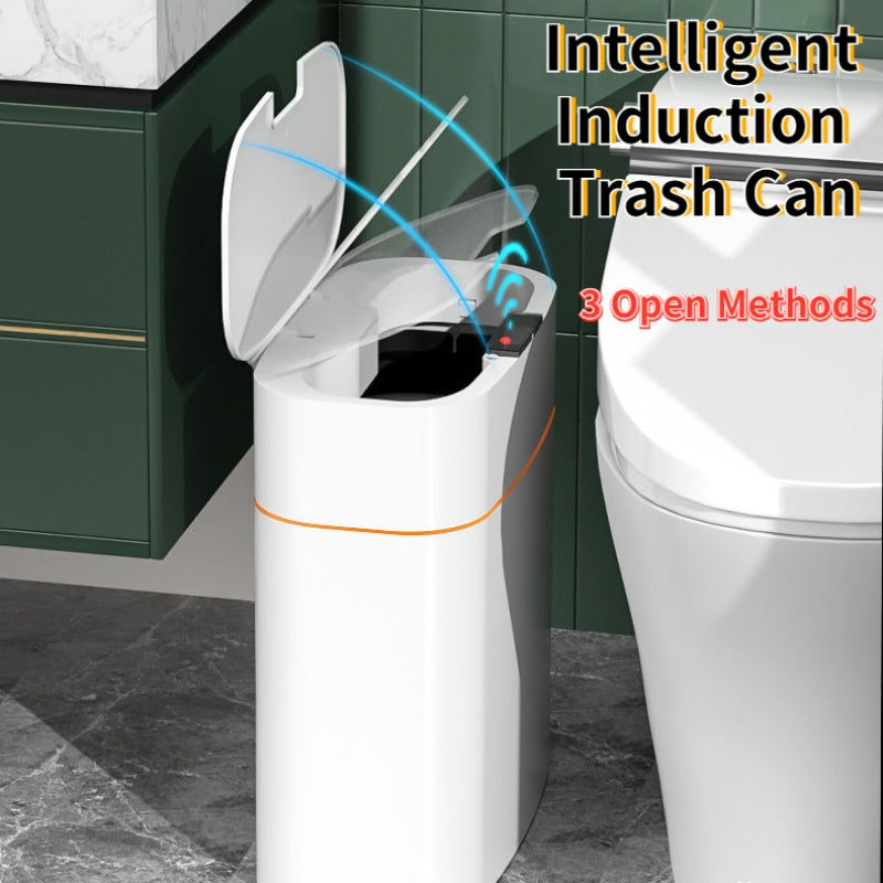 Automatic Smart Dustbin  Smart Trash Can With Lid For Bedroom And Living Room Kitchen Storage Box Trash Can Induction Small Car Box Smart Trash Bin