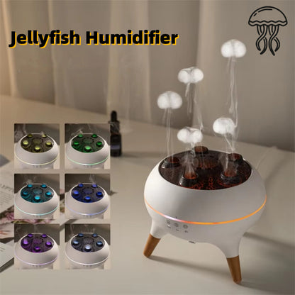 Intelligent Jellyfish Air Humidifier Ultrasonic Porous Atomization Timing Remote Control Humidifier Aroma Diffuser