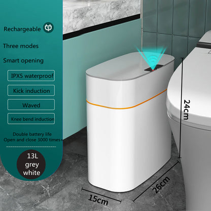 Automatic Smart Dustbin  Smart Trash Can With Lid For Bedroom And Living Room Kitchen Storage Box Trash Can Induction Small Car Box Smart Trash Bin