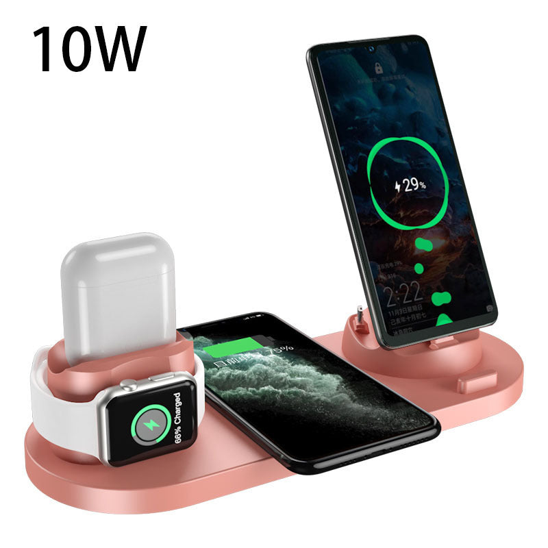 IPhone Wireless Fast Charger For Phone Fast Charging Pad For Phone Watch 6 In 1 Charging Dock Station