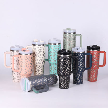 Stainless Steel Coffee Cup 1200ML Spill Proof Vacuum Tumbler With Lid Tapered Mug Gifts For Valentine Lover Suitable For Car Gym Office Travel