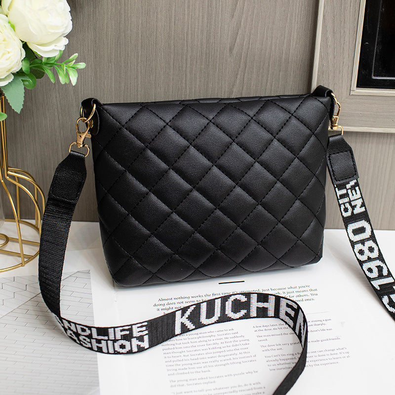 Women Trend Lingge Embroidery Female Shoulder Bags Fashion Chain Ladies Crossbody Purse