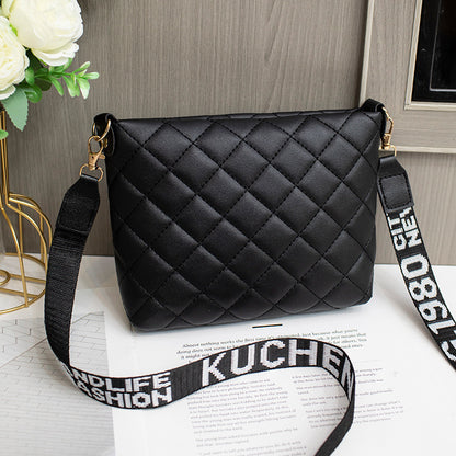 Women Trend Lingge Embroidery Female Shoulder Bags Fashion Chain Ladies Crossbody Purse