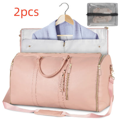 Women's Waterproof Large Capacity Handbag Folding Travel Duffle Bag Suit Bag