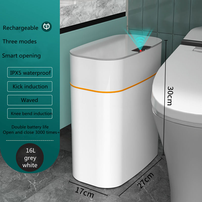 Automatic Smart Dustbin  Smart Trash Can With Lid For Bedroom And Living Room Kitchen Storage Box Trash Can Induction Small Car Box Smart Trash Bin
