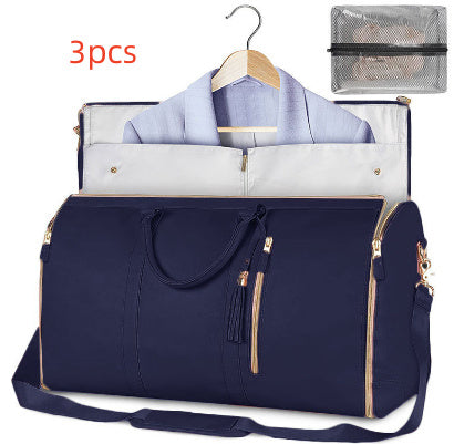 Women's Waterproof Large Capacity Handbag Folding Travel Duffle Bag Suit Bag