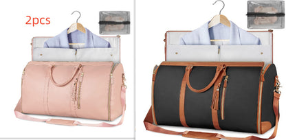 Women's Waterproof Large Capacity Handbag Folding Travel Duffle Bag Suit Bag