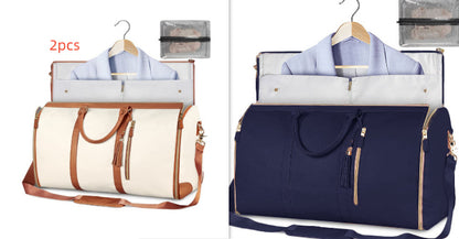 Women's Waterproof Large Capacity Handbag Folding Travel Duffle Bag Suit Bag