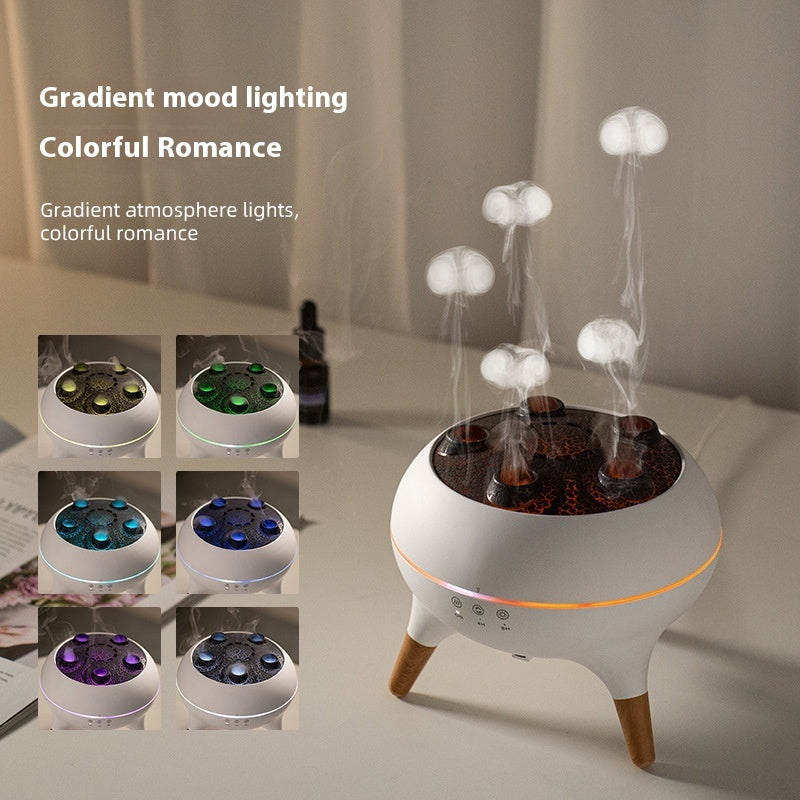 Intelligent Jellyfish Air Humidifier Ultrasonic Porous Atomization Timing Remote Control Humidifier Aroma Diffuser
