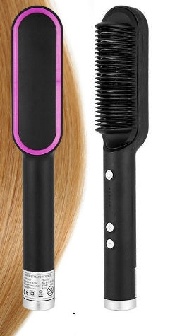 Hair Straightener Hot Comb Negative Ion Curling Tong Dual-purpose Electric Hair Brush New 2 In 1