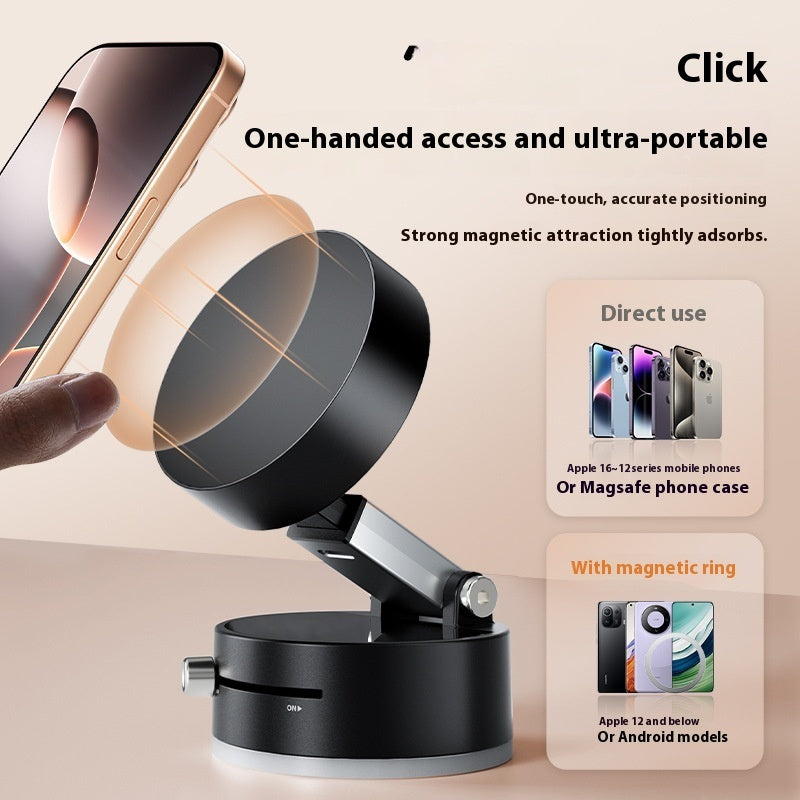 Car Phone Holder Foldable Magnetic Suction Cup With Suction Cup Hands-Free Navigation For Smart Phone