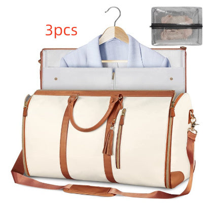 Women's Waterproof Large Capacity Handbag Folding Travel Duffle Bag Suit Bag
