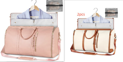 Women's Waterproof Large Capacity Handbag Folding Travel Duffle Bag Suit Bag