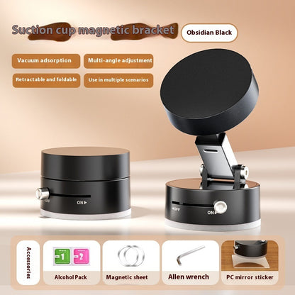 Car Phone Holder Foldable Magnetic Suction Cup With Suction Cup Hands-Free Navigation For Smart Phone