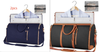 Women's Waterproof Large Capacity Handbag Folding Travel Duffle Bag Suit Bag
