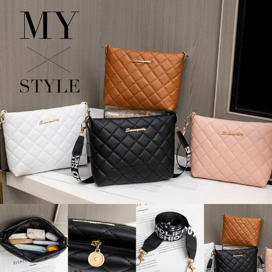 Women Trend Lingge Embroidery Female Shoulder Bags Fashion Chain Ladies Crossbody Purse