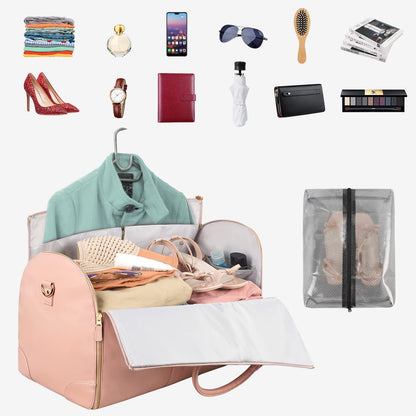Women's Waterproof Large Capacity Handbag Folding Travel Duffle Bag Suit Bag