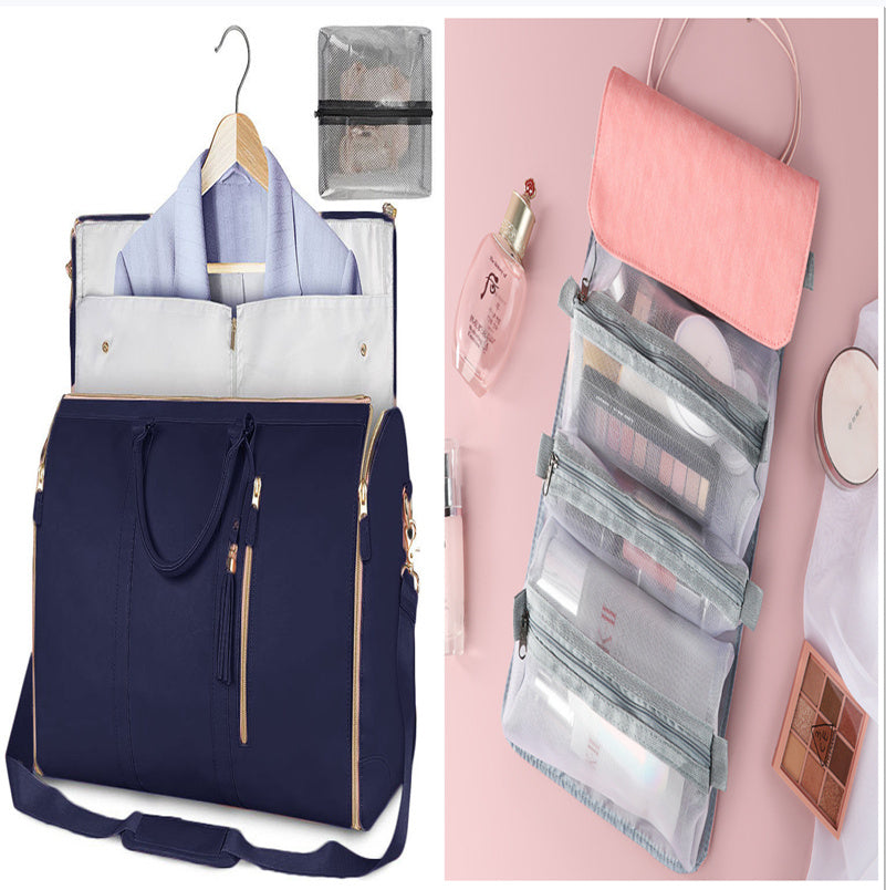 Women's Waterproof Large Capacity Handbag Folding Travel Duffle Bag Suit Bag