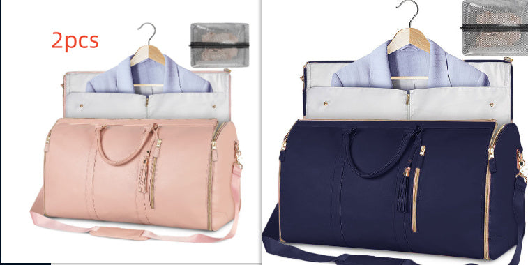 Women's Waterproof Large Capacity Handbag Folding Travel Duffle Bag Suit Bag